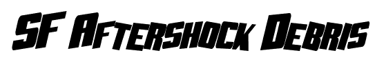 SF Aftershock Debris font