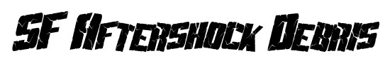 SF Aftershock Debris font