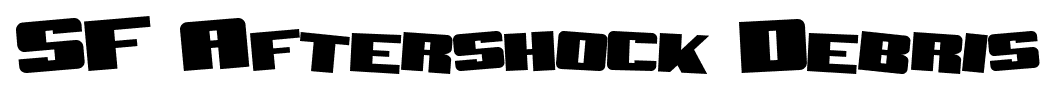 SF Aftershock Debris font