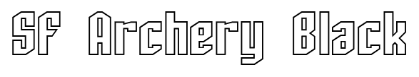 SF Archery Black font