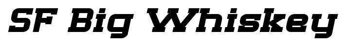 SF Big Whiskey font