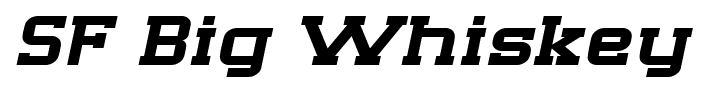 SF Big Whiskey font