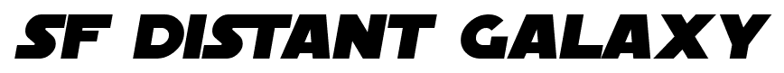 SF Distant Galaxy font