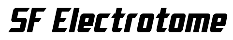 SF Electrotome font
