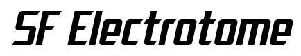 SF Electrotome font
