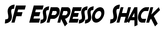 SF Espresso Shack font