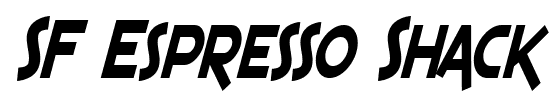 SF Espresso Shack font