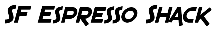 SF Espresso Shack font