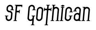 SF Gothican font