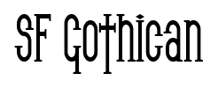SF Gothican font