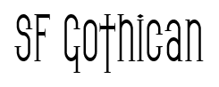SF Gothican font