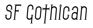 SF Gothican font