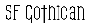 SF Gothican font