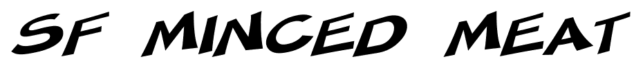 SF Minced Meat font