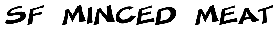 SF Minced Meat font