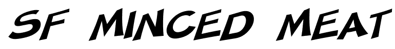 SF Minced Meat font