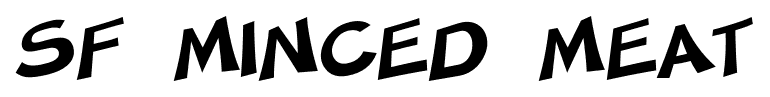 SF Minced Meat font