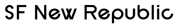 SF New Republic font