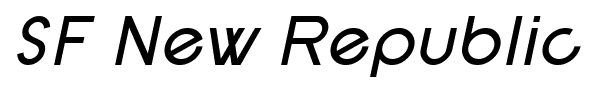 SF New Republic font