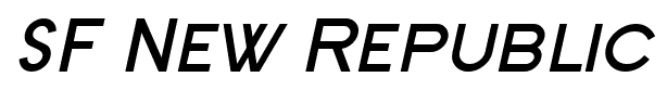 SF New Republic font