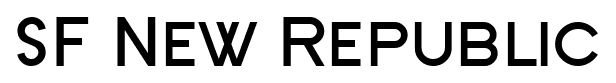 SF New Republic font