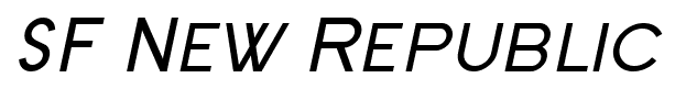 SF New Republic font