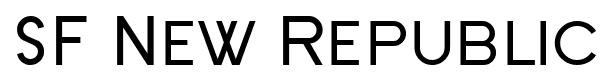SF New Republic font