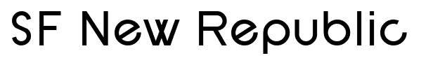 SF New Republic font
