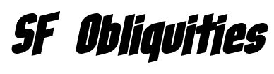 SF Obliquities font