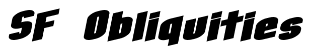 SF Obliquities font