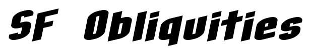 SF Obliquities font