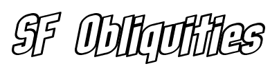 SF Obliquities font