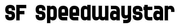 SF Speedwaystar font
