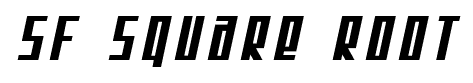 SF Square Root font