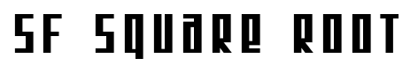 SF Square Root font