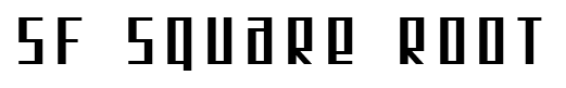 SF Square Root font