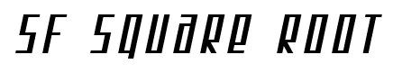 SF Square Root font