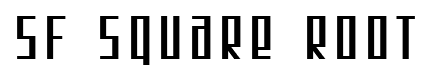 SF Square Root font