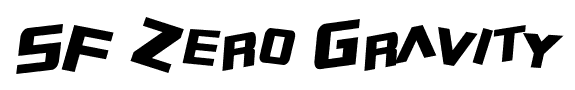 SF Zero Gravity font