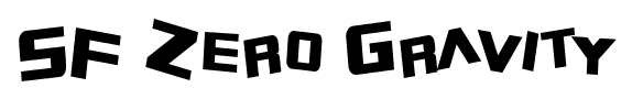 SF Zero Gravity font