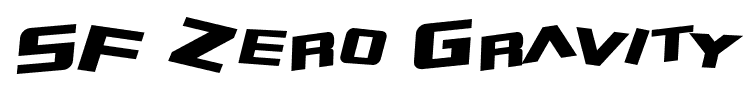 SF Zero Gravity font