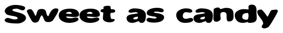 Sweet as candy font