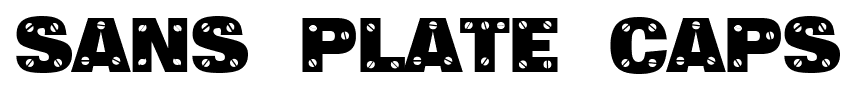 Sans Plate Caps font