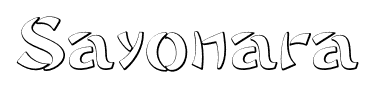 Sayonara font