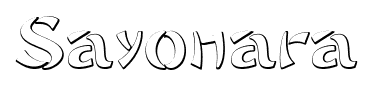 Sayonara font