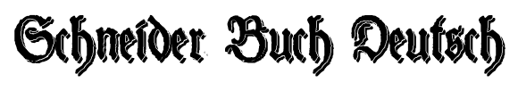 Schneider Buch Deutsch font