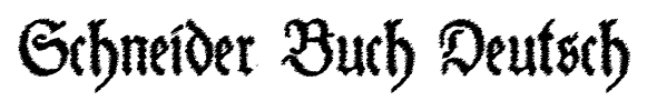 Schneider Buch Deutsch font