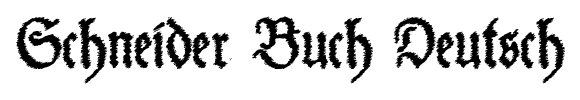 Schneider Buch Deutsch font