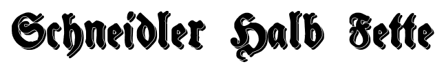Schneidler Halb Fette font
