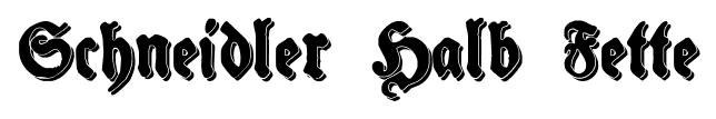 Schneidler Halb Fette font